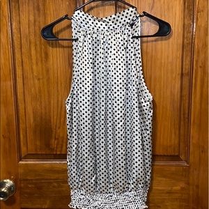 Silk polka dot top
